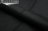 BLACK STITCH LEATHER 2X DOOR HANDLE ARMREST COVER FOR BMW 2002 E10 TI TII TURBO