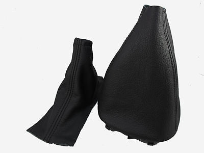 FITS VOLVO S40 2004-2008 LEATHER  GEAR HANDBRAKE GAITERS BLACK CUSTOM NEW