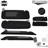WHITE CROSS STITCH LEATHER 2X SUN VISOR COVERS FOR TESLA MODEL 3 17-22