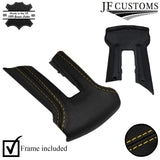 YELLOW STITCH LEATHER COVERED STEERING WHEEL TRIMS+FRAMES FOR FORD MUSTANG 10-14