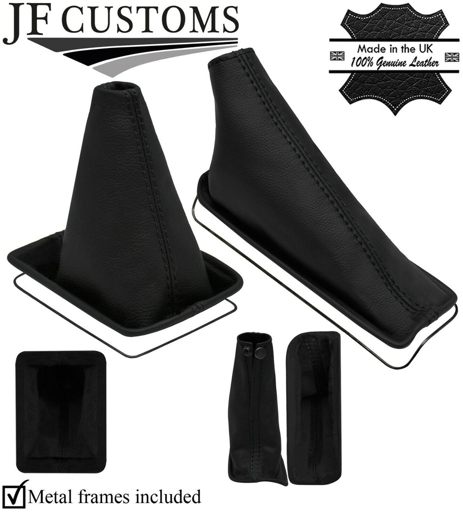 BLACK STITCH REAL LEATHER GEAR+HANDBRAKE+METAL FRAME FITS INFINITI I30 95-99