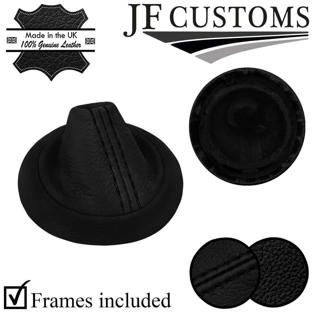 BLACK STITCH LEATHER SMG AUTOMATIC GEAR + SURROUND RING TRIM FOR BMW E46