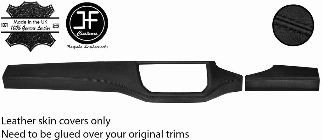 BLACK STITCH DASH DASHBOARD TRIMS KIT LEATHER COVERS FOR SEAT IBIZA MK5 V 17-20