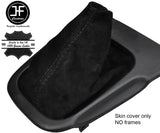 BLACK STITCHING REAL SUEDE MANUAL GEAR GAITER FITS SILVA 240SX S14 1994-1998