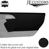 BLACK STITCH 2X DOOR CARD TRIM KIT LEATHER COVERS FOR PORSCHE BOXSTER 987 05-12