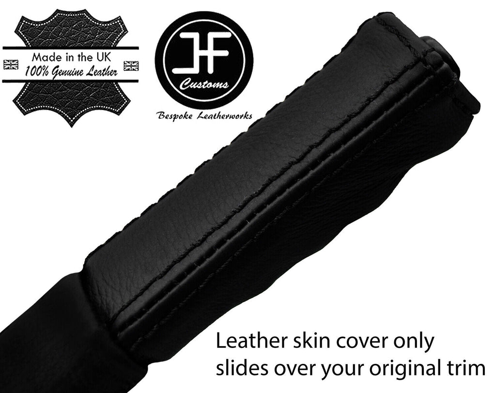 BLACK STITCH LEATHER HANDBRAKE HANDLE COVER FOR FORD GRANADA MK1 CUSTOM NEW