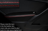 RED STITCH 2X REAR DOOR ARMREST SKIN COVER FITS VW TIGUAN 2007-2015 CUSTOM NEW