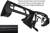 WHITE STITCH DASH DASHBOARD LEATHER SKIN COVER FITS TOYOTA SUPRA MK4 1993-2002