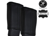 BLACK STITCH 2X FRONT SEAT BELT LEATHER COVERS FITS LEXUS RX300 1997-2003