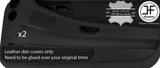 BLACK STITCH 2X MID DOOR CARD TRIM LEATHER COVERS FOR BMW 8 SERIES E31 90-99