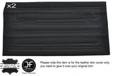BLACK STICH 2X FULL FRONT DOOR CARD LEATHER COVERS FITS FORD CORTINA MK2 4 DOOR