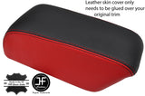 BLACK & RED ARMREST LEATHER COVER FOR MITSUBISHI SHOGUN CHALLENGER SPORT