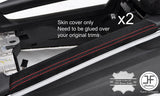 RED STITCH 2X CONSOLE TRIM SUEDE COVERS FITS MERCEDES GL CLASS X164 2006-2012