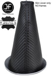 BLACK STTICH CARBON VINYL MANUAL GEAR GAITER FOR BMW MINI COOPER R55 R56 R57