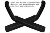 WHITE STITCH 2X DOOR HANDLE ARMREST SKIN COVERS FITS VW GOLF MK1 JETTA CADDY