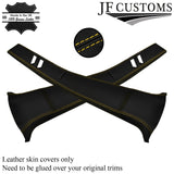 YELLOW STITCH ITALIAN LEATHER PILLAR KIT COVERS FOR BMW E23 7 SERIES 1977-1986
