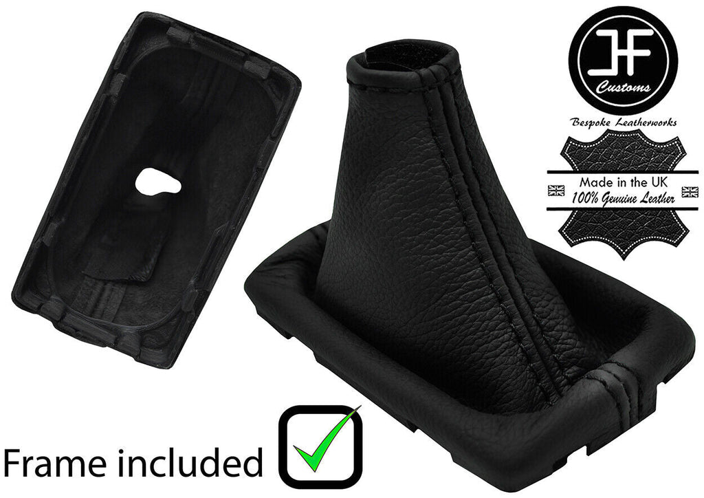 BLACK STITCH LEATHER AUTOMATIC GEAR GAITER+PLASTIC FRAME FITS KIA SORENTO 15-18