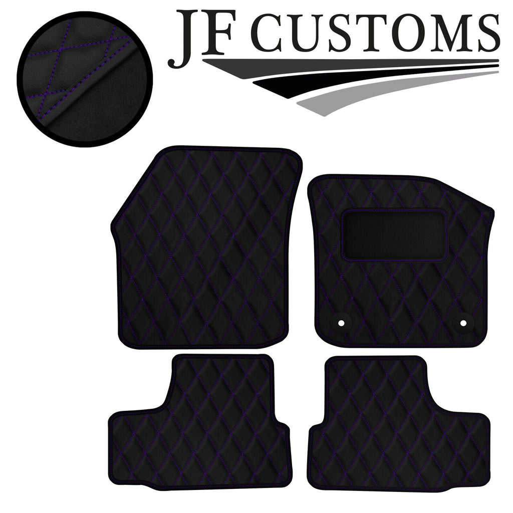 PURPLE DIAMOND STITCH VINYL 4X TAILORED FLOOR CARPET FOR VW UP 5DR 12-21 JF1