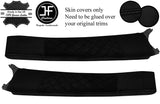 BLACK DIAMOND STITCH DOOR SILL LTHR+LUXE SUEDE COVERS FOR LOTUS ELISE S2 01-06