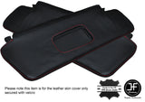 RED STITCHING 2X SUN VISORS LEATHER COVERS FITS BMW E36 CONVERTIBLE 1993-1998