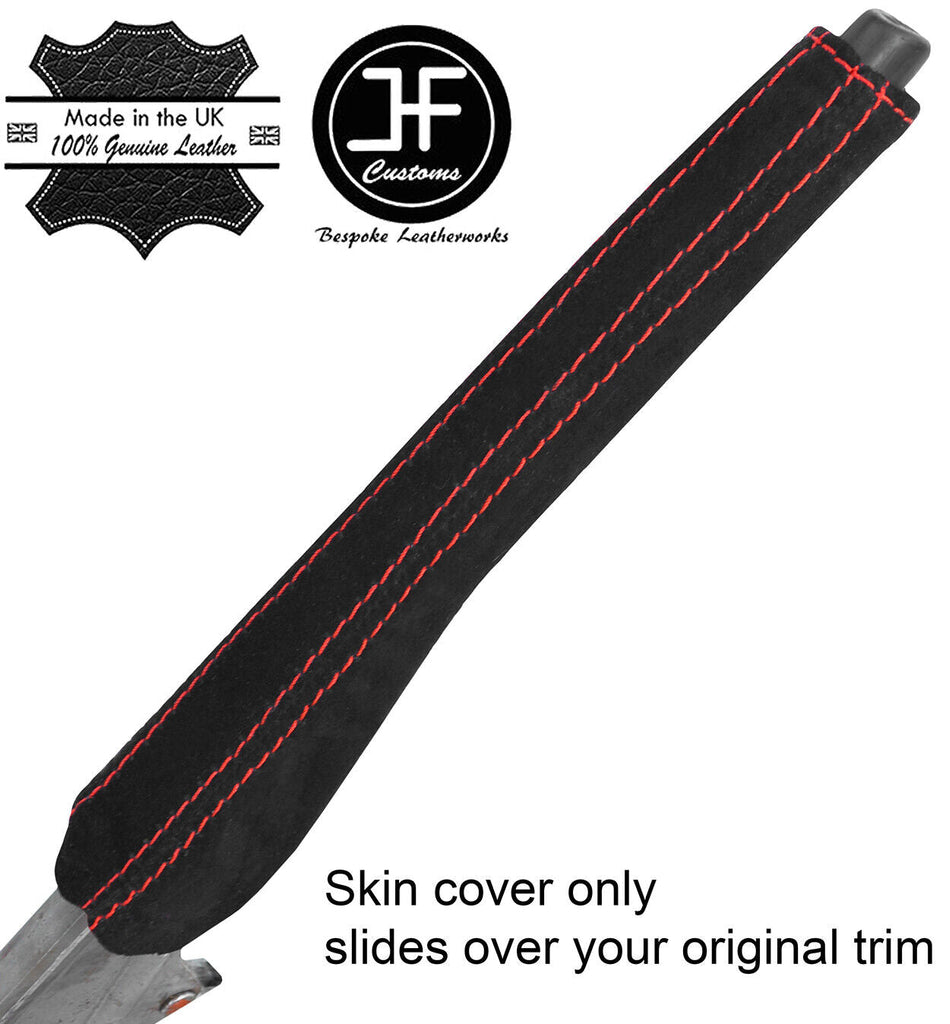 RED STITCH SUEDE HANDBRAKE HANDLE FITS FORD TRANSIT CUSTOM 2013-2016 CUSTOM NEW