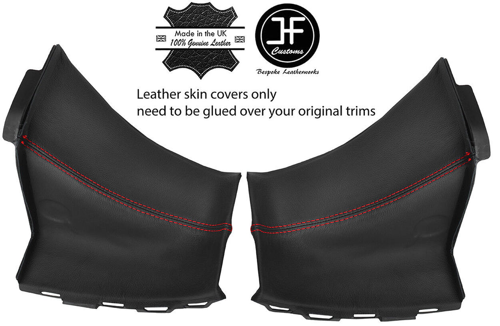 RED  STITCH 2X REAR STRUT SIDE TRIM LEATHER COVER FITS NISSAN 350Z 02-09 COUPE