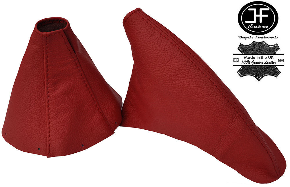 RED LEATHER FITS TOYOTA SUPRA MKIV MK4 1993-2002 MANUAL GEAR HANDBRAKE SET