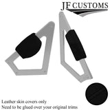 BLACK STITCH SUEDE 2X CONSOLE KNEE PAD TRIM COVERS FOR AUDI TT MK1 1998-2006