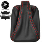 RED STITCH TOP GRAIN REAL LEATHER GEAR GAITER FOR VW T4 TRANSPORTER CARAVELLE