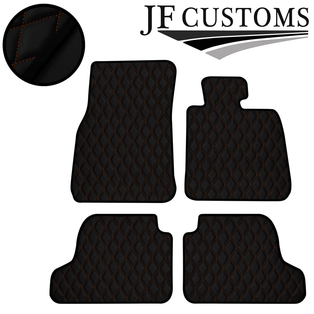BROWN DIAMOND STITCH VINYL 4X TAILORED FLOOR MAT CARPETS FOR BMW F22 F23 14-20