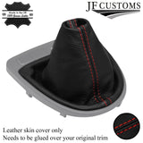 FITS HYUNDAI I10 2013-2021 RED STITCH ITALIAN LEATHER GEAR GAITER COVER
