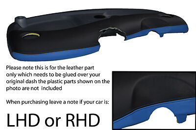 black & blue FITS SMART FORTWO PASSION CITY PULSE 98-07 DASH LEATHER COVER