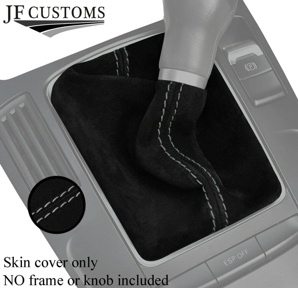 GREY STITCHING REAL SUEDE MANUAL GEAR GAITER FOR AUDI A4 B8 2008-2015 CUSTOM NEW