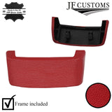 DARK RED LEATHER LOWER STEERING WHEEL TRIM COVER+FRAME FITS VW GOLF MK5 03-09
