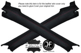 RED STITCH 2X A PILLAR LEATHER COVERS FITS VAUXHALL OPEL TIGRA TWINTOP 04-09