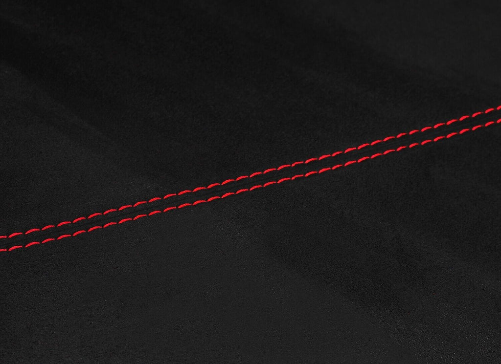 RED STITCH LUXE SUEDE HEADLINER COVER FITS JAGUAR XF 2008-2015 CUSTOM NEW