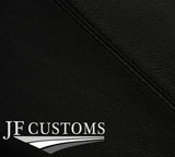 BLACK STITCH LEATHER 2X FRONT DOOR COVERS FOR FORD TRANSIT CUSTOM MK8 13-18