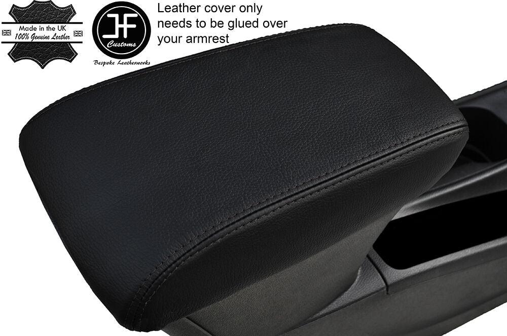 BLACK STITCHING LEATHER ARMREST SKIN COVER FITS VAUXHALL OPEL ASTRA K MK7 2016+