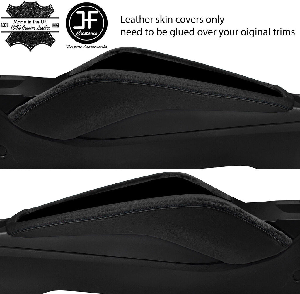 BLACK & BLACK CENTER CONSOLE SIDE TRIM LEATHER COVERS FITS AUDI TT MK3 15-2019