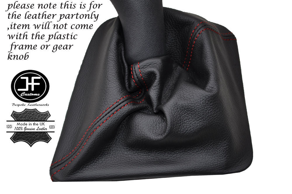 RED STITCHING LEATHER MANUAL GEAR GAITER FITS RENAULT KANGOO 2 II 2008-2016
