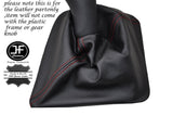 RED STITCHING LEATHER MANUAL GEAR GAITER FITS RENAULT KANGOO 2 II 2008-2016