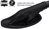 BLACK BLACK STRIPE TOP GRAIN LEATHER HANDBRAKE GAITER FOR RENAULT LAGUNA 01-07