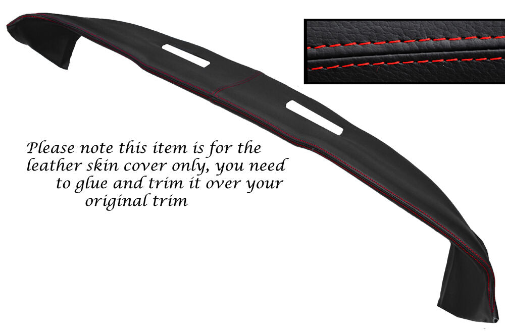 RED STITCH TOP DASH DASHBOARD LEATHER SKIN COVER FITS LOTUS ELAN +2 1967-1975