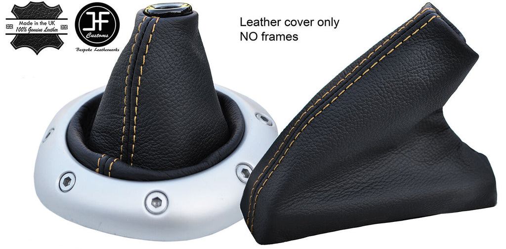 CREAM STITCH TOP GRAIN LEATHER GEAR & HANDBRAKE GAITER FOR MG TF MGTF MK2 00-06