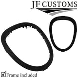 RED LEATHER GEAR SURROUND TRIM COVER + FRAME FITS NISSAN JUKE 10-19 CUSTOM NEW