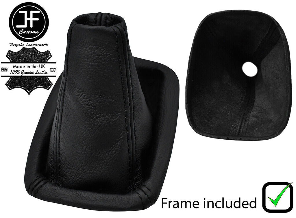 BLACK STITCH LEATHER MANUAL GEAR+PLASTIC FRAME FITS VAUXHALL CORSA E 2014-2019