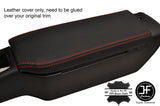 RED STITCH REAL LEATHER ARMREST LID COVER  FITS MAZDA MX5 MK2 1998-2000