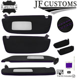 PURPLE  CROSS STITCH LEATHER 2X SUN VISOR COVERS FOR VAUXHALL CORSA B 93-00