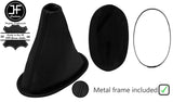 BLACK STITCH LEATHER GEAR GAITER+METAL FRAME FOR DAIHATSU SIRION 2005-2011