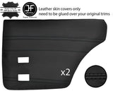 BLACK STITCH 2X REAR DOOR CARDS LEATHER SKIN COVERS FITS FORD CORTINA MK3 70-76